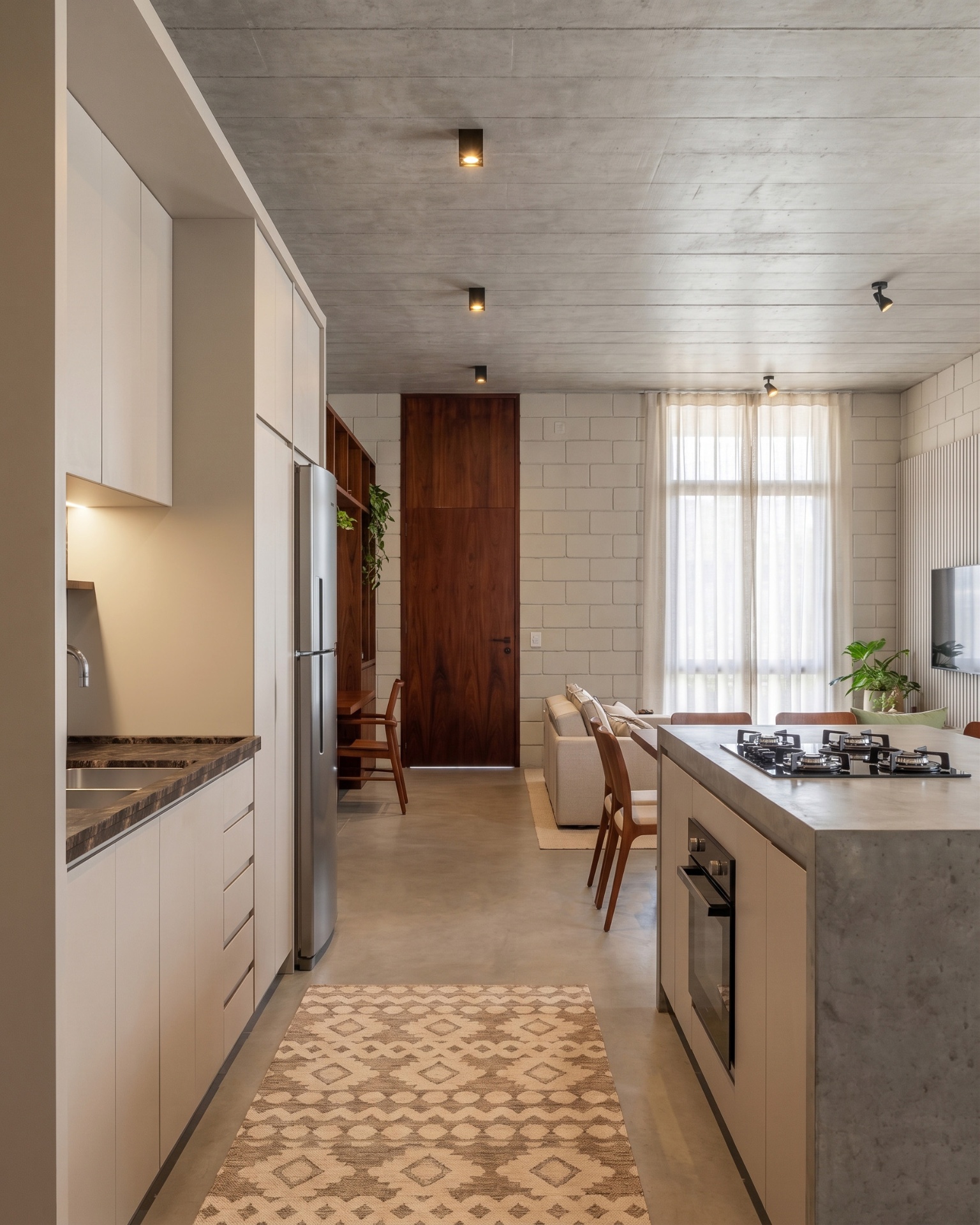 Integrated kitchen and living space